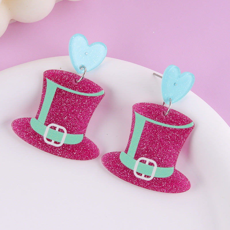 Wholesale Valentine's Day Tassel Balloon Love Acrylic Print Simple Fashion Earrings